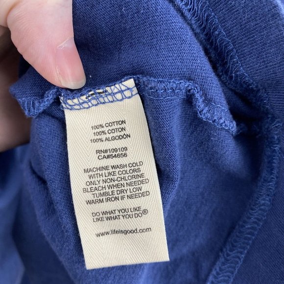 Life is Good T-shirt Mens XXL Go‎ 4th Graphic Blue Short Sleeve Crew Neck - Picture 7 of 11